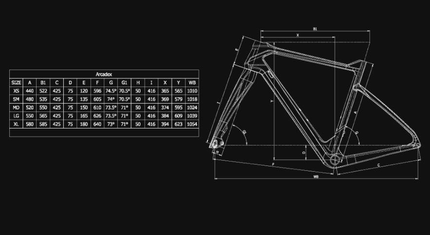 BIANCHI ARCADEX GRX 810 Di2 1X11SP Zlatomodrý