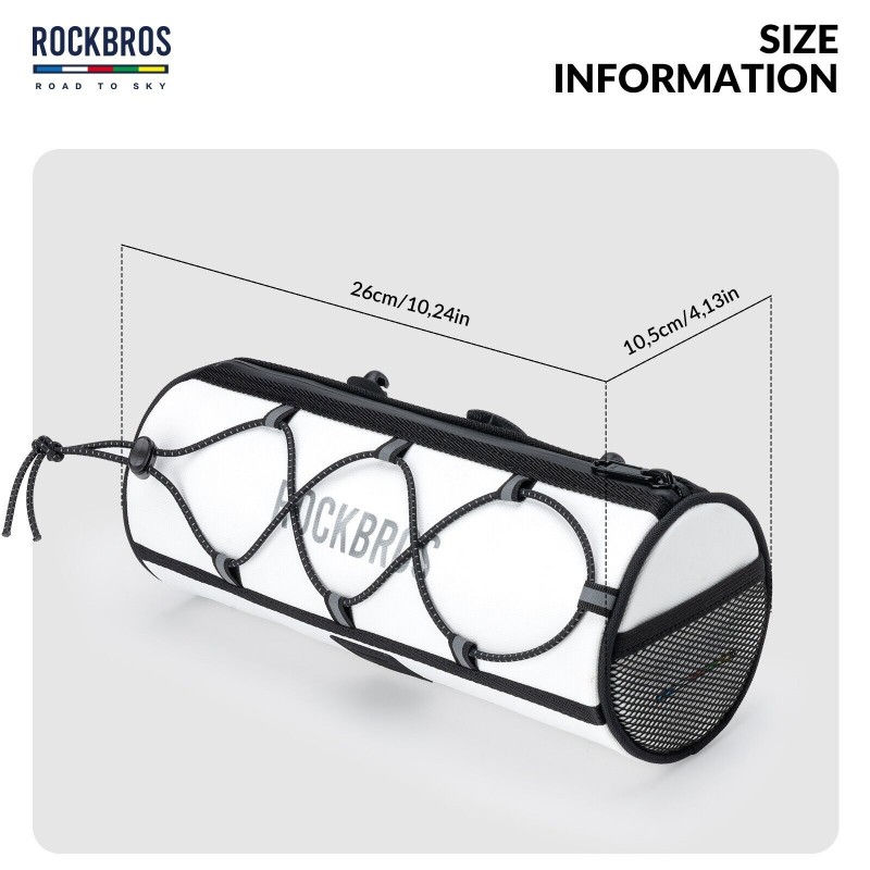 Taška na riadidlá Rockbros valec čierna