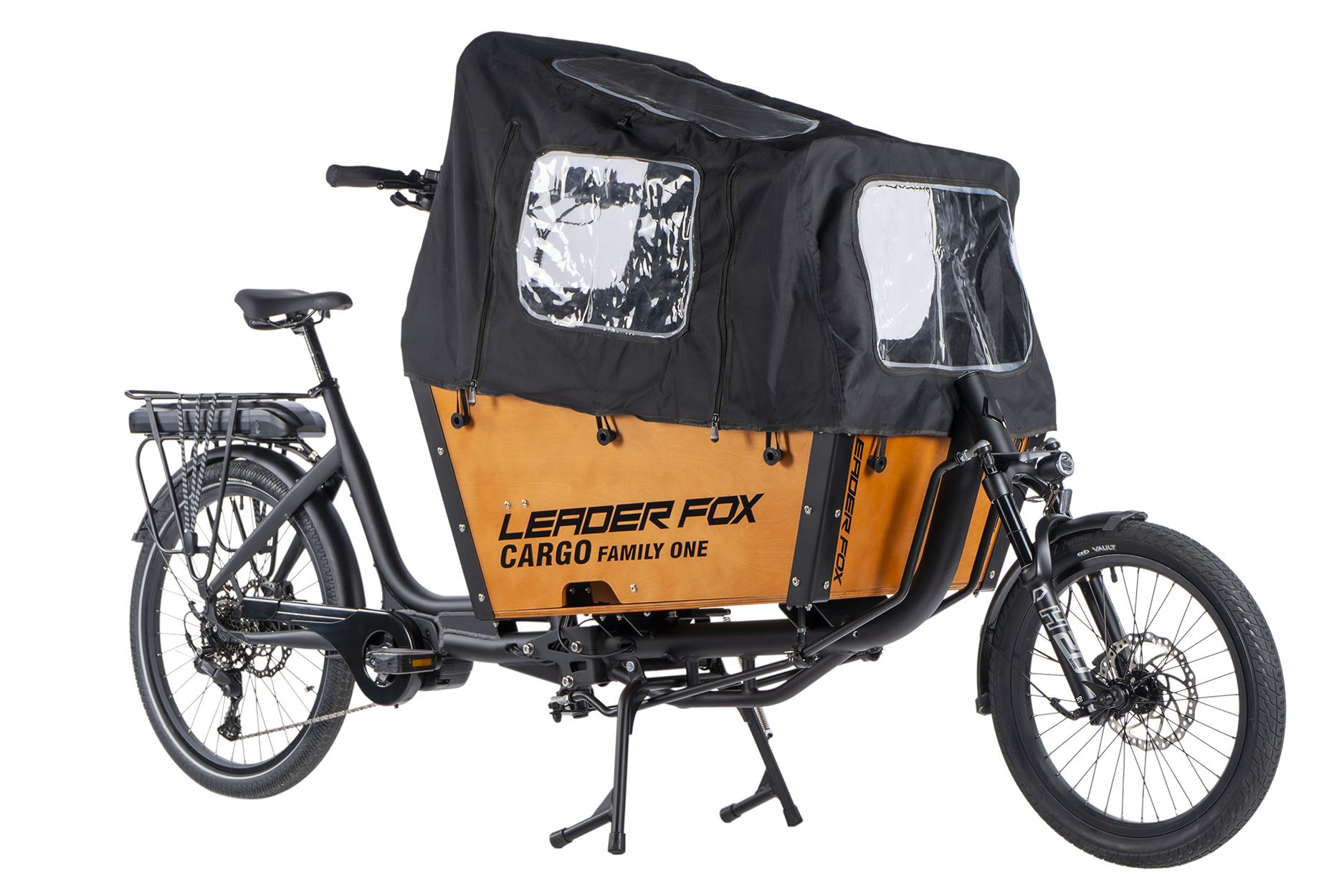 Leader Fox 2024 Cargo e-bike Family One čierny