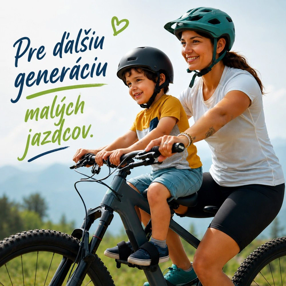 Sedačka na rám bicykla so stúpačkami
