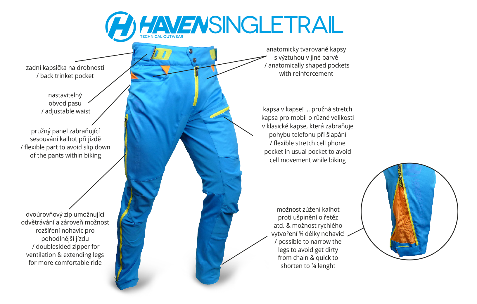 HAVEN SINGLETRAIL LONG black/blue