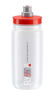 Fľaša ELITE Fly 0,55l číra červené logo