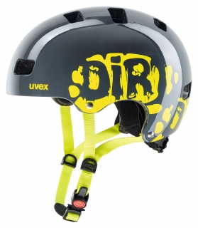uvex kid 3 dirtbike grey-lime